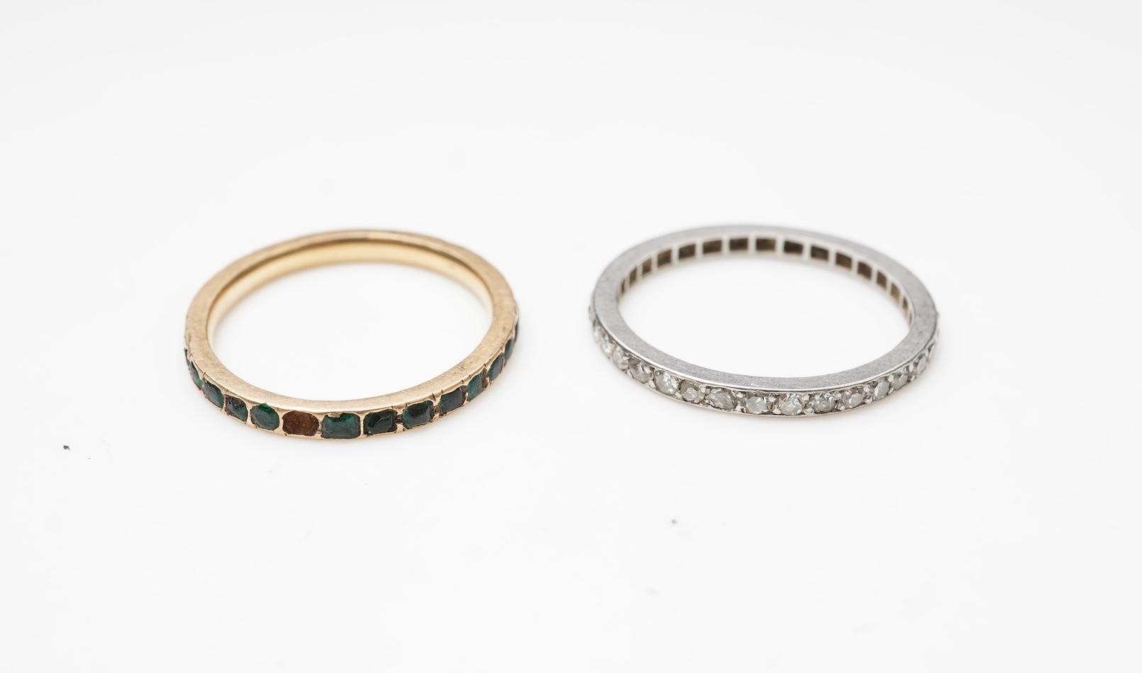 Two eternity rings, early 20th century